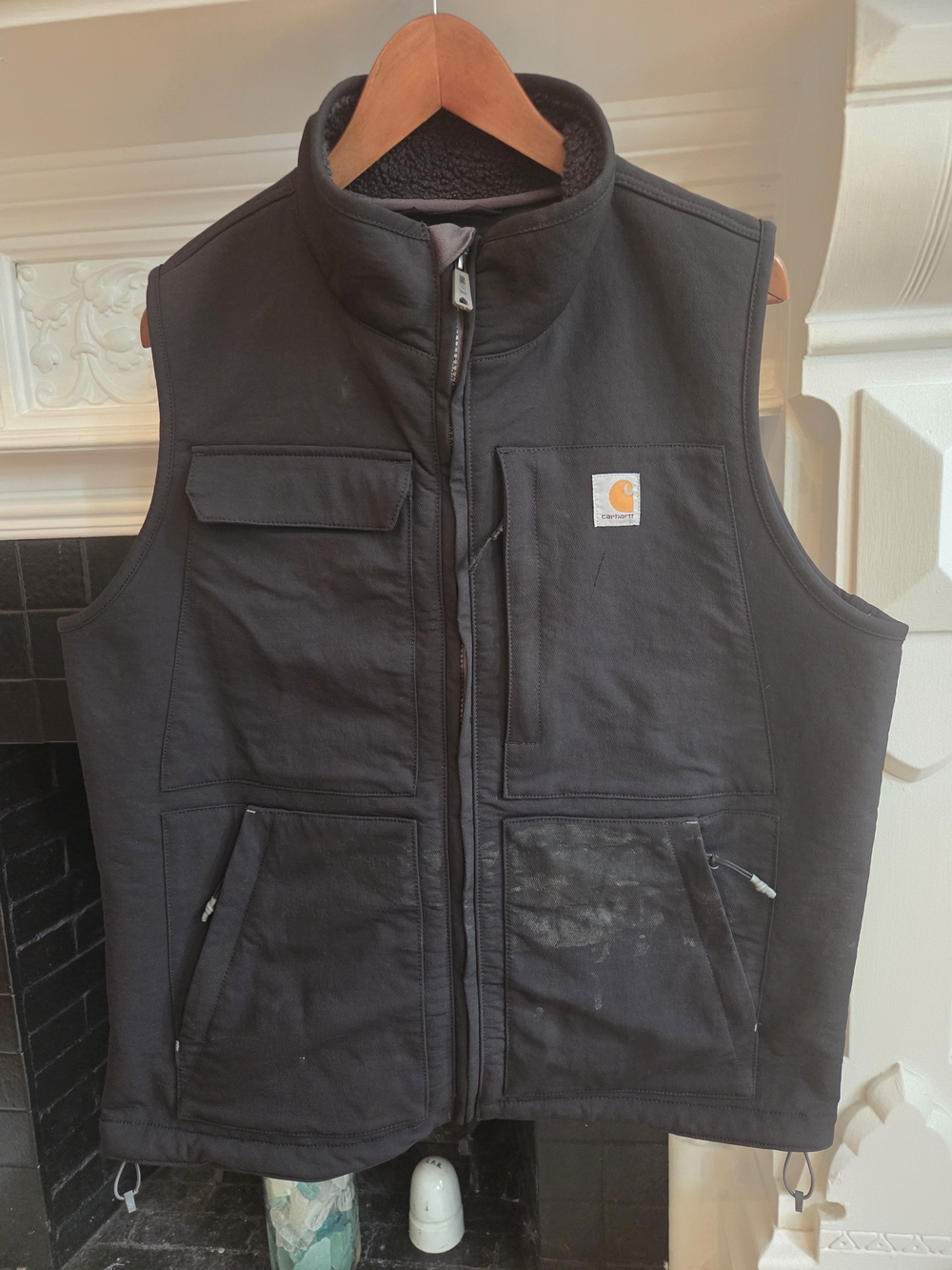 Carhartt Super Dux Sherpa Lined Relaxed Fit Rain Defender vest - M Men's BLK